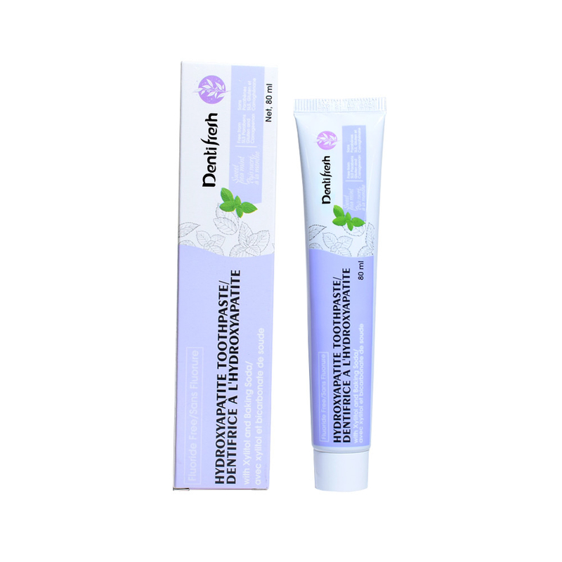 치아청소식 플루오라이드 - 무료 치약, 80ml - 구강 건강을 위해 질리톨과 베이킹 소다와 함께 하이드록시아파티트 공식