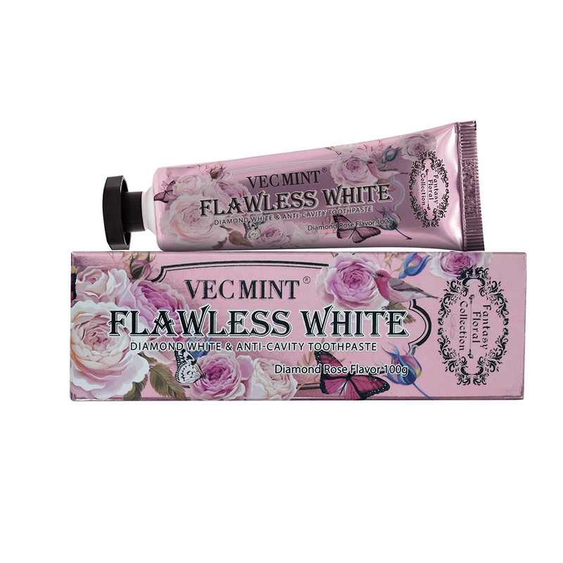 VECMINT 로즈 치약 100g 건강한 치아를 위한 치약 고급 꽃 컬렉션 핫 판매 공장 직급