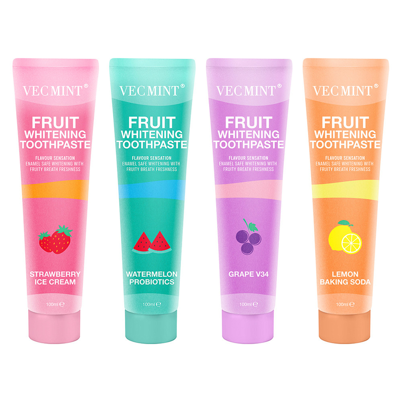 베크민트 100ml 과일 흰 치약 컬렉션 수박 프로바이오틱스 레몬 베이킹 소다 & 더 밝은 미소를 포함