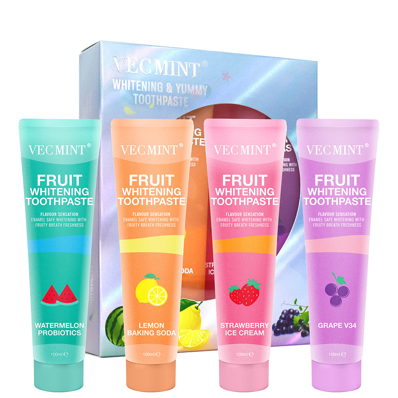 베크민트 100ml 과일 흰 치약 컬렉션 수박 프로바이오틱스 레몬 베이킹 소다 & 더 밝은 미소를 포함