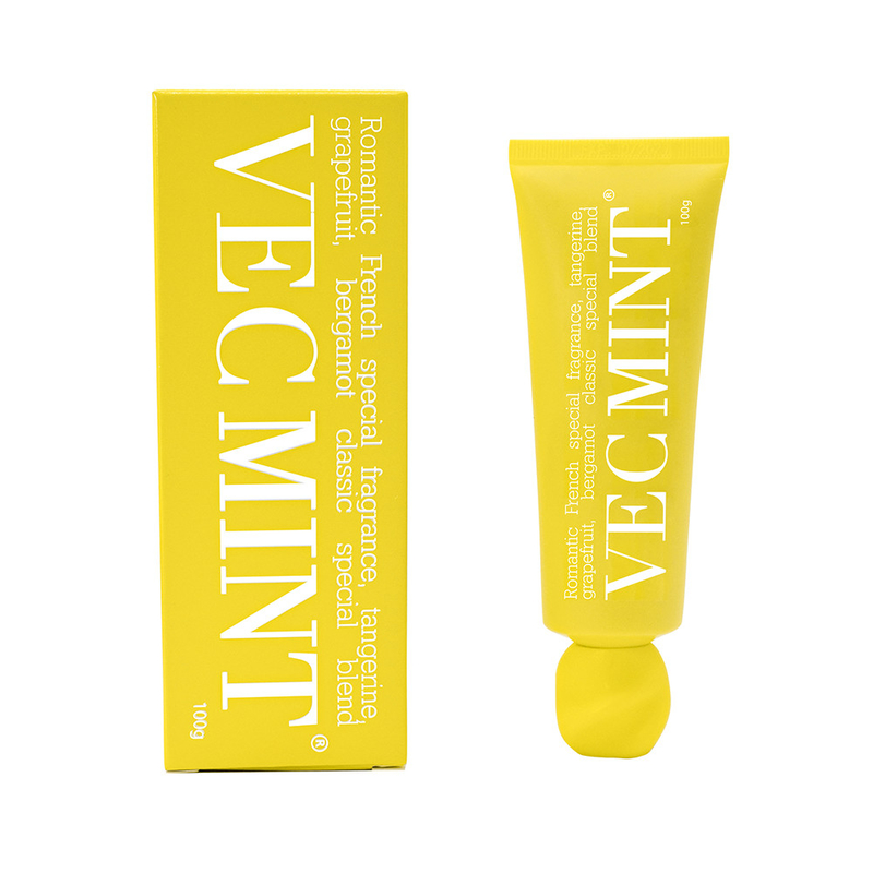 100g 핫 판매 VECMINT 치약: 프랑스에서 영감을 받은 고귀한 그레이프프루트, 버가모트 및 텐더린의 향