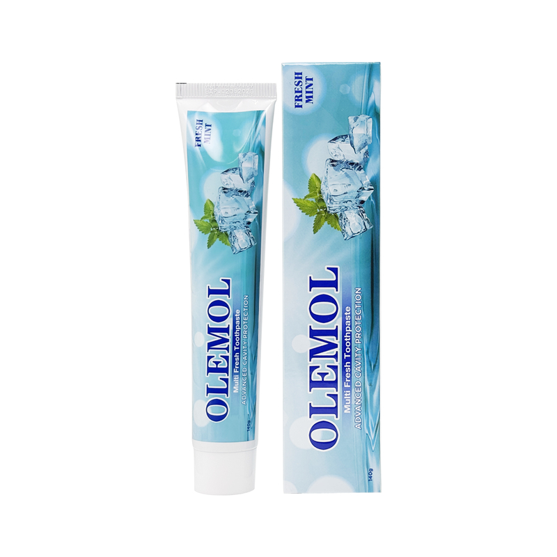 OLEMOL 멀티 프레쉬 치약 100g - 상쾌한 민트향, 일상 구강 위생 및 치아 관리를 위한 고급 충치 예방
