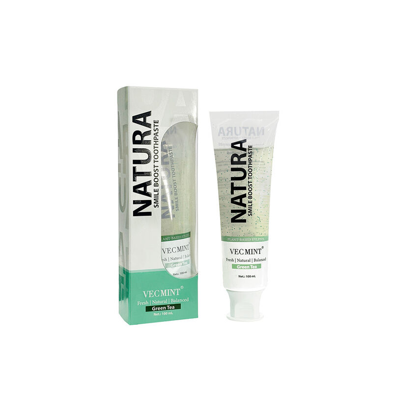 NATURA VECMINT Smile Boost 치약 - 식물성 천연 녹차 맛 신선한 균형 잡힌 구강 관리 페이스트 100ml