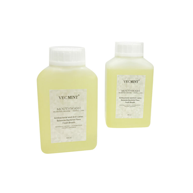 VECMINT 프로바이오틱스 방어 식물성 구강 세척제 - 항균성 항구공성 구강 세척제 (균균식물질 및 신선한 호흡을 균형) 500ml 대용품