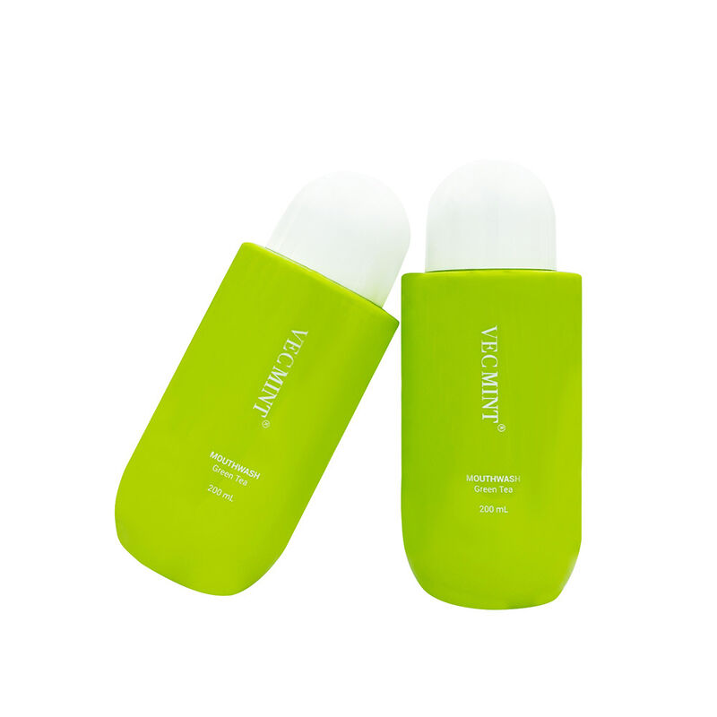 화학물질 없는 녹차 구강 세척제 VECMINT - 천연 오래 지속되는 신선한 구강 세척제 (200ml)