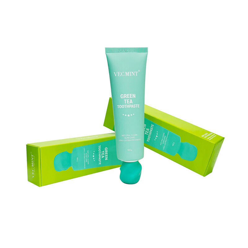 오래 지속되는 온일 신선한 녹차 치약 VECMINT - 100% 천연 성분, 천연 청결 & 확장 신선성 구강 관리 (100g)